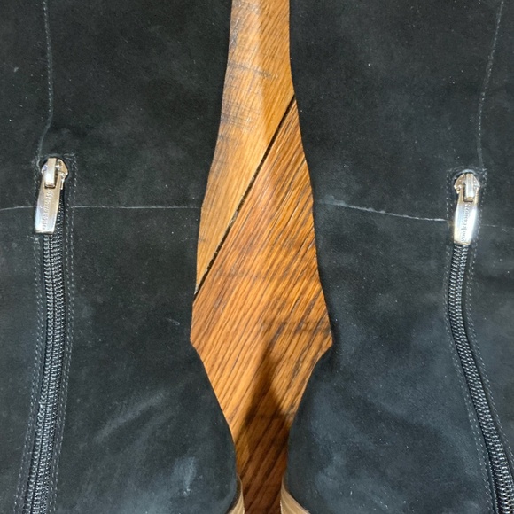 Vince Camuto Black Suede Mid-Calf Block Heel Boots | Women’s Size 8 - Picture 5 of 10